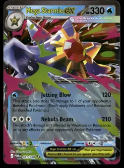Mega Starmie ex 021/088 Double Rare Perfect Order Pokemon NM - Image 1