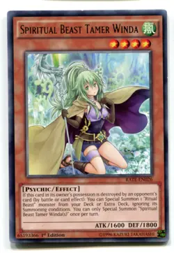 Yu-Gi-Oh! Spiritual Beast Tamer Winda Rare englisch RATE-EN026 - Image 1