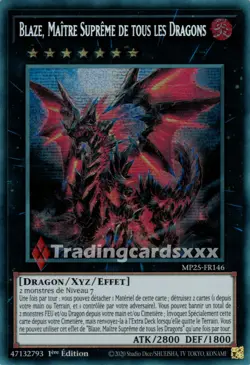 Yu-Gi-Oh! Blaze, Maitre Supreme de tous les Dragons : PSE MP25-FR146 - Image 1