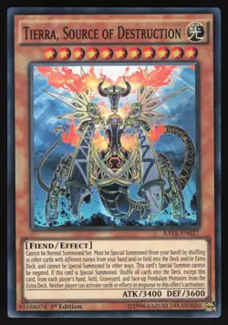 Tierra, Source of Destruction - RATE-EN027 - Super Rare - 1st Edition - Yugioh - Image 1