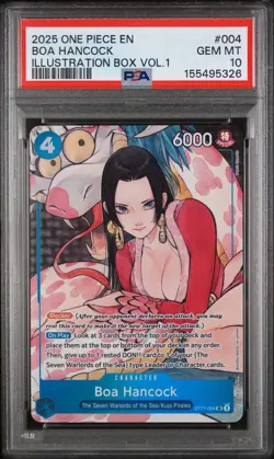 2025 One Piece EN Boa Hancock #004 Illustration Box Vol.1 PSA 10 - Image 1