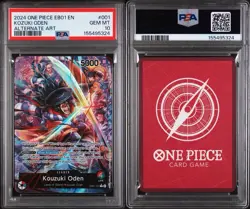 2024 One Piece Eb01 EN Kozuki Oden #001 ALTERNATE ART PSA 10 - Image 3