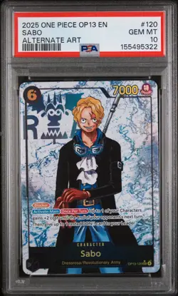 2025 One Piece Op13 EN Sabo #120 ALTERNATIVE ART PSA 10 - Image 1