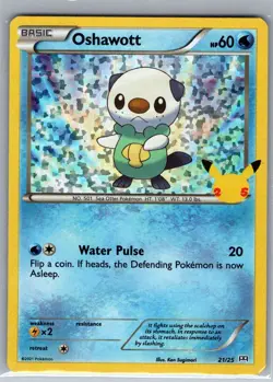 Oshawott - 21/25 Holo McDonald's 25th Anniversary Promos - Pokemon Card - NM - Image 1