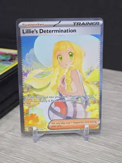 Pokemon Card Lillie's Determination Full Art Holo Trainer 184/132 Mega Evolution - Image 3