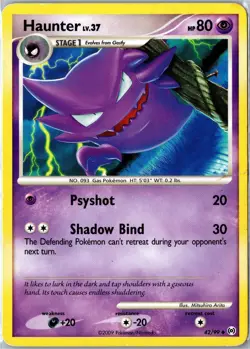 Pokemon Card - Haunter 42/99 Arceus Uncommon Heavily Played - Image 1