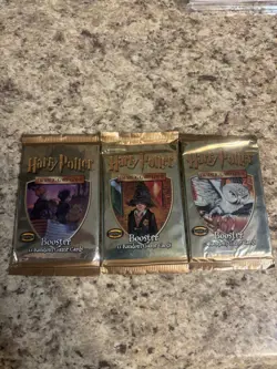 Harry Potter Trading Card Game Base Set WOTC Sealed Booster Pack (3 Packs Total) 742818140294 - Image 1