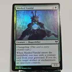 Wizards Masked Vandal Kaldheim Foil Creature Green Common 184/285 - Image 1