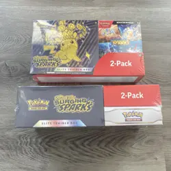 (2 BOXES) Pokemon Surging Sparks ETB + Booster Bundle Costco 2-pack - SEALED! - Image 2