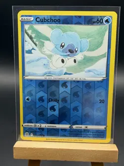 Pokemon Cubchoo 042/172 Brilliant Stars SWSH09 Reverse Holo Card NM - Image 1