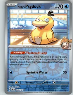 Pokemon Misty's Psyduck Uncommon Reverse Holo DRI 045/182 NM - Image 1