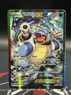 2016 Pokemon TCG Blastoise EX XY122 Black Star Promo Full Art Holo - Image 2