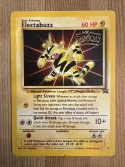 Pokemon TCG Electabuzz Wizards Black Star Promos 2 Regular Promo HP - Image 1