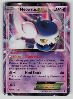 Meowstic EX 37/83 Holo Rare EX Generations Pokemon NM - Image 1