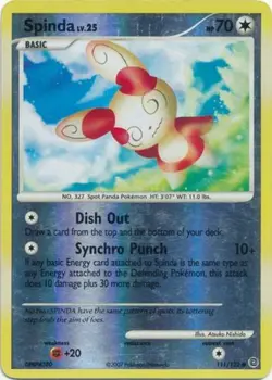 1x Spinda - 111/132 - Common - Reverse Holo Damaged Pokemon Diamond & Pearl Secr - Image 1