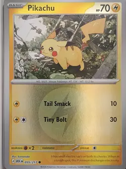 Pikachu (Energy Symbol Pattern) 055/217 Ascended Heroes Pokemon Reverse Holo NM - Image 1