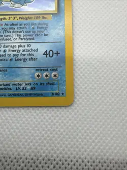 1999 Pokemon Blastoise Holo Base Set 2/102 NM - Image 5