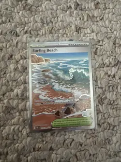 Pokemon Surfing Beach 114/086 Chaos Rising NM TCG Ultra Rare Full Art - Image 1