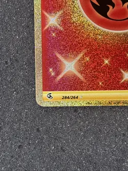 Pokemon TCG Fire Energy Fusion Strike 284/264 Holo Secret Rare - Image 5