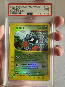 2003 Pokemon - Tangela Reverse Holo E Reader Aquapolis 112/147 PSA 9 Mint! WOTC - Image 5