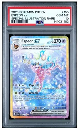 Pokemon Prismatic Evolutions Espeon ex 155/131 SIR PSA 10 - Image 1
