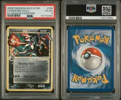 Pokemon Charizard Gold Star 100/101 PSA 4 EX Dragon Frontiers Holo Rare 2006 - Image 3