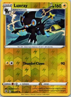 Pokemon TCG Luxray 93/264 Fusion Strike Rev Holo NM - Image 1