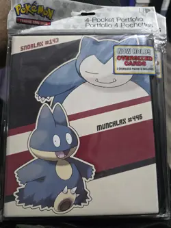 Pokemon Binder 4-Pocket Portfolio Snorlax Munchlax HK0408/2 - Image 1