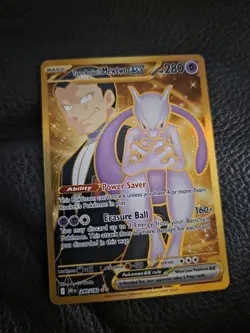 Pokemon Team Rocket's Mewtwo ex 240/182 SV10 Hyper Rare Full Art Holo 280 HP - Image 2