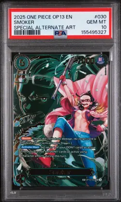 2025 One Piece Op13 EN Smoker #030 Sp Special Alternate Art PSA 10 - Image 1