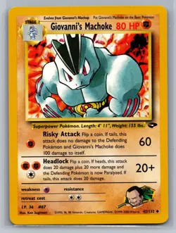 Giovanni's Machoke Gym Challenge #042/132 Uncommon Pokemon Card - Image 1