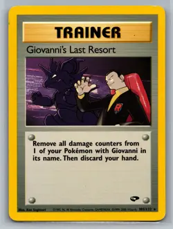 Giovanni's Last Resort Gym Challenge #105/132 Rare Pokemon Card - Image 1