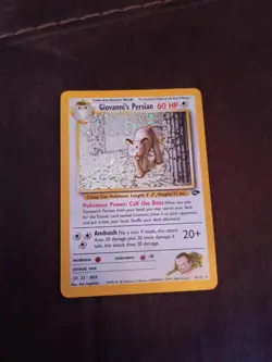 Pokemon Trading Card Giovanni's Persian Holo 8/132 Gym - Image 1