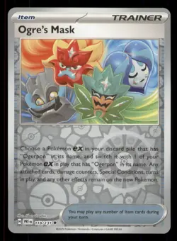 Ogre's Mask SV: Prismatic Evolutions #118/131 Uncommon Reverse Holo Pokemon NM - Image 1