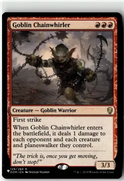 Goblin Chainwhirler R Dominaria 129 NM - Image 1