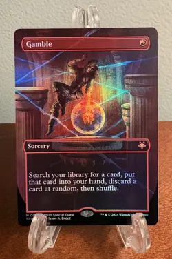 MTG Gamble (Borderless) Foil Special Guests SPG NM M 0024 Magic The Gathering - Image 1