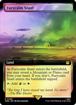 Foil Extended Art FURYCALM SNARL Rare 0499 WHO EN MTG Magic DOCTOR WHO UB - 2023 - Image 1