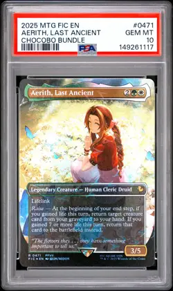 2025 MTG FINAL FANTASY COMMANDER CHOCOBO BUNDLE AERITH, LAST ANCIENT PSA 10 - Image 1