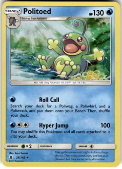 Politoed Holo 25/145 - Guardians Rising NM - Image 1