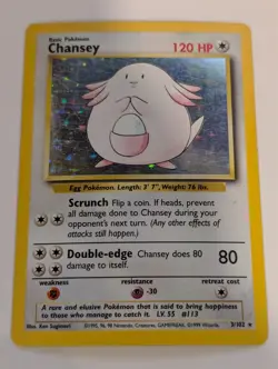 Chansey 3/102 Base Set Pokemon Holo Foil Nice! - Image 1