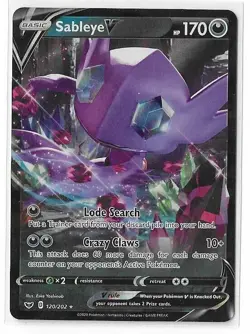 Sableye V 120/202 Sword & Shield Base Set Ultra Rare Pokemon TCG NM - Image 1