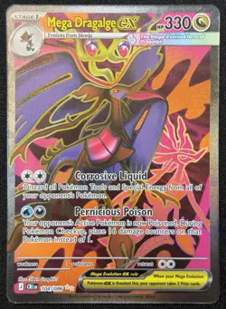 Pokemon TCG- Mega Dragalge ex 104/086 Ultra Rare Full Art- Chaos Rising - Image 1