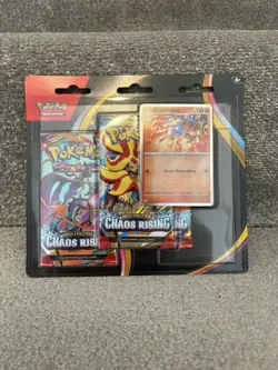 Pokemon TCG Chaos Rising Blister Pack (3 Booster Packs) Sealed - Image 1