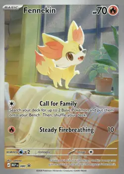 Pokemon Fennekin 080 Black Star Promo Chaos Rising Near Mint - Image 1