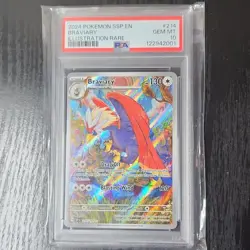 Pokemon SV08 Surging Sparks Braviary 214/191 Illustration Rare Holo PSA 10 - Image 1