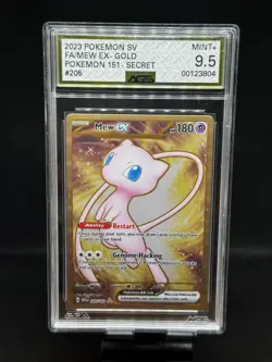 Pokemon SV 151 Secret Mew EX 205/165 AGS Mint+ 9.5 Metal Holo Hyper Rare 2023 - Image 1