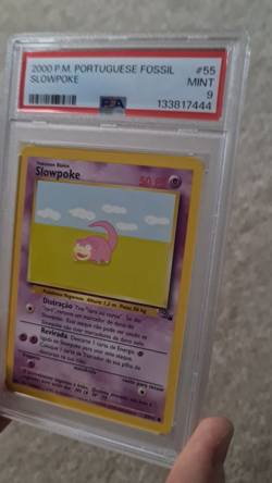 Pokemon Fossil Slowpoke 55/62 Portuguese Unlimited PSA 9 (POP 2 / No Higher) - Image 2
