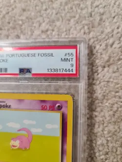 Pokemon Fossil Slowpoke 55/62 Portuguese Unlimited PSA 9 (POP 2 / No Higher) - Image 5