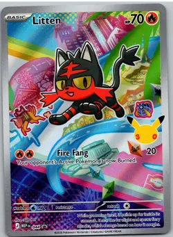 Litten 044 Holo Promo ME: Mega Evolution Promo Pokemon NM - Image 1
