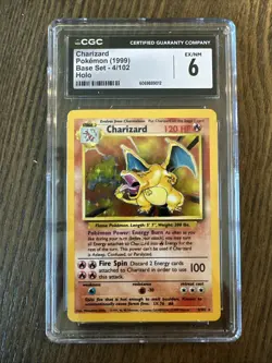 Pokemon TCG - Charizard - 4/102 - Rare - Holo - Base Set Unlimited CGC 6 Ex - Mt - Image 1